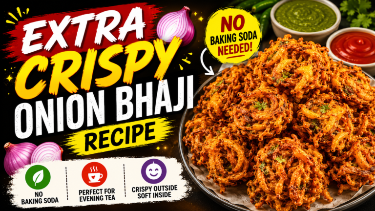 Crispy Onion Bhaji Recipe | Easy Tea Time Snack