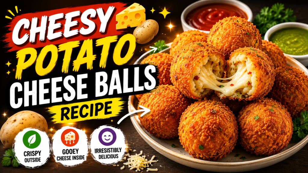 Cheesy Potato Cheese Balls Recipe | Crispy Cheese Snack