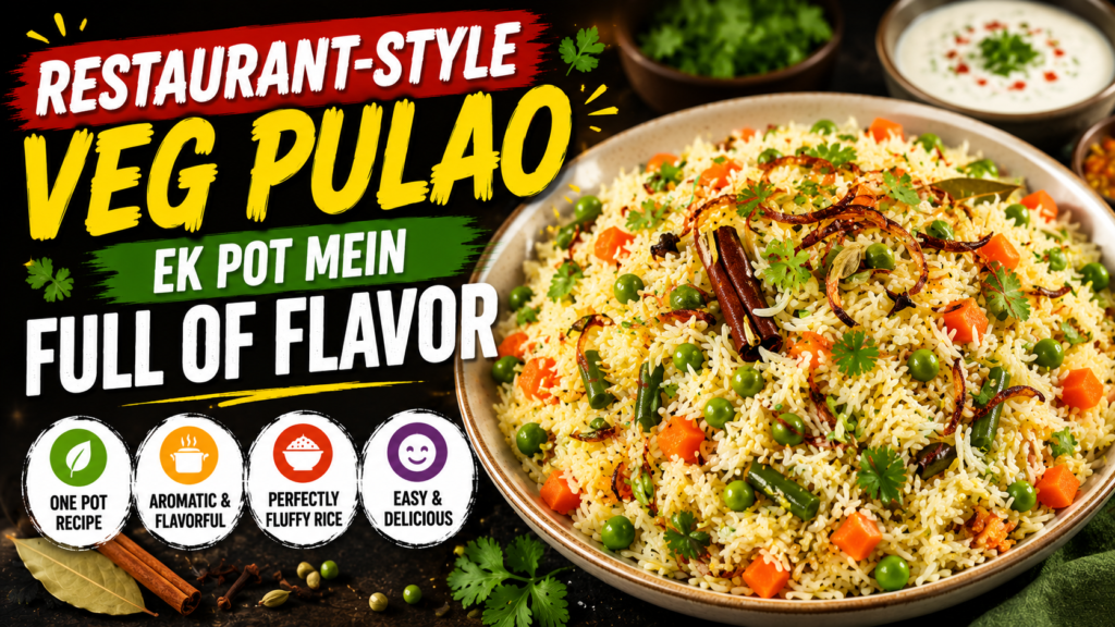 Veg Pulao Recipe | Restaurant Style One Pot Rice