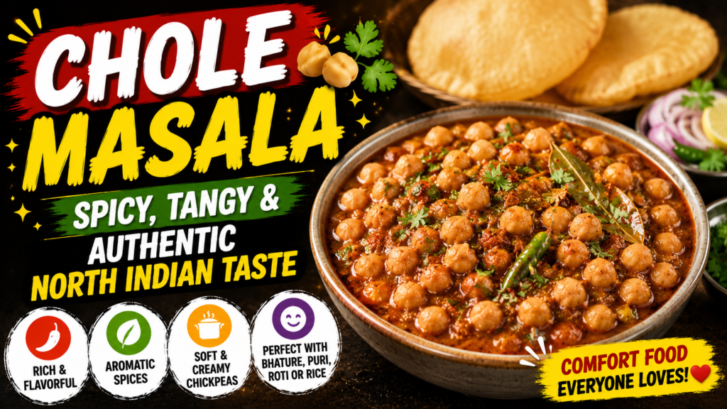 Chole Masala Recipe | Spicy North Indian Chickpea Curry
