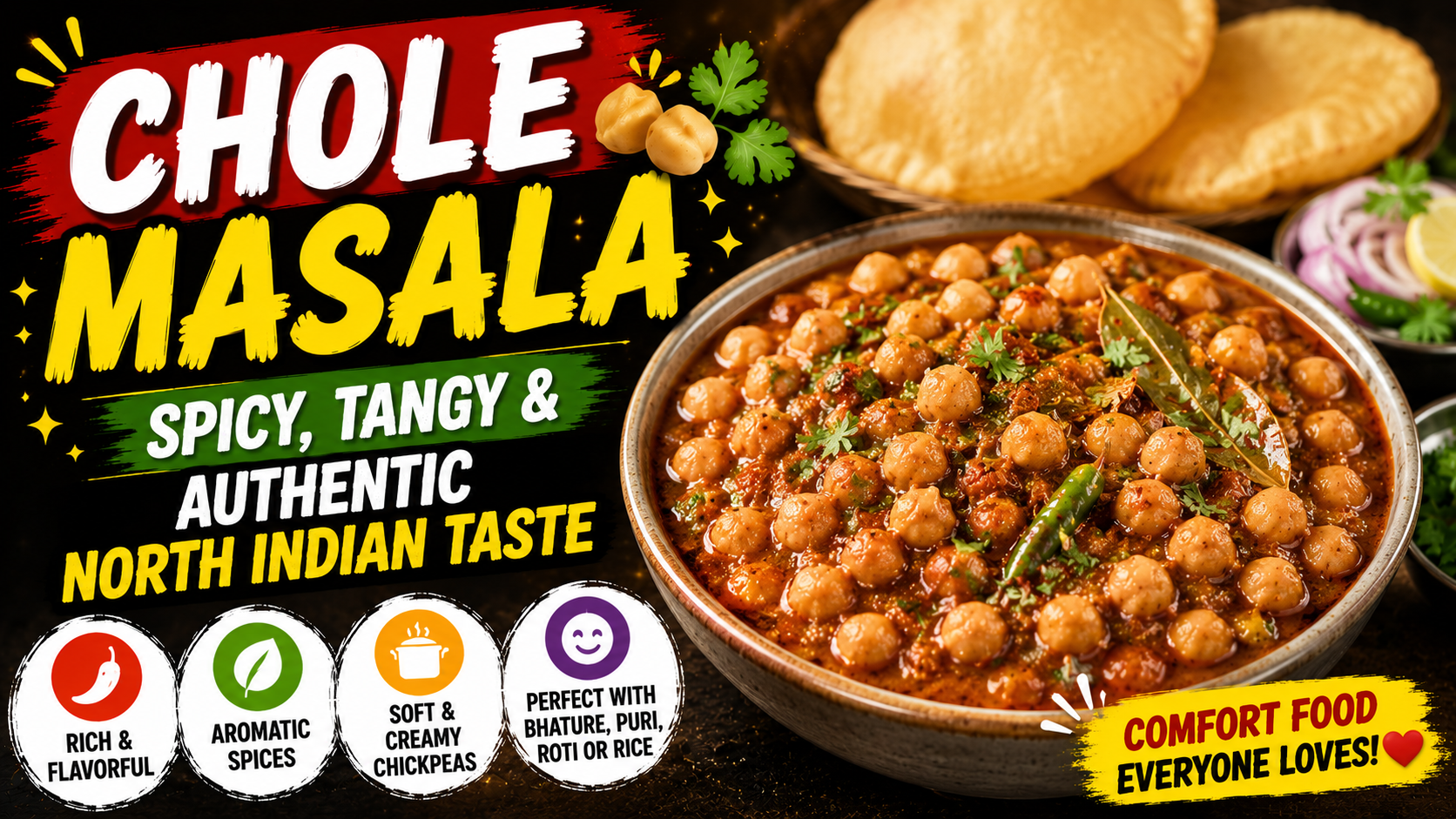 Chole Masala Recipe | Spicy North Indian Chickpea Curry