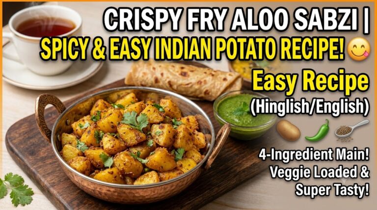 Fry Aloo Sabzi Recipe | Crispy & Easy Indian Potato Recipe